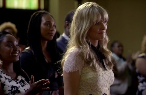 Rhonda Lyon's Heavy Lace Dress on Empire