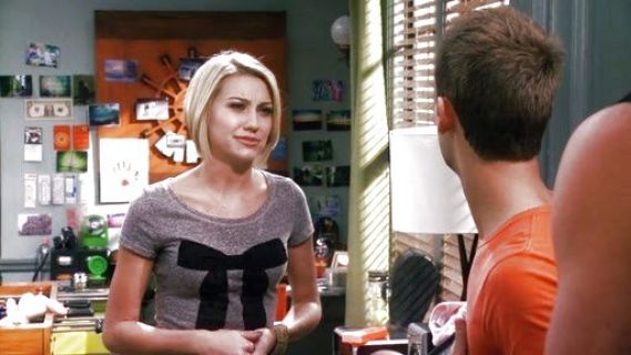 Riley Perrin's AE Chiffon Bow Tee on Baby Daddy