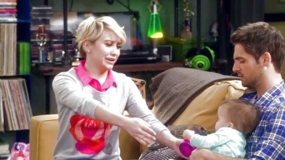 Riley Perrin's Flower Intarsia Sweater on Baby Daddy