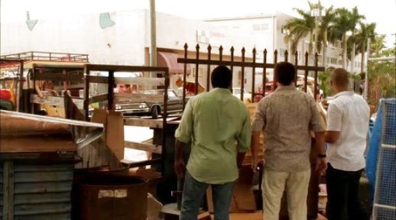 Sam Axe's Bamboo Camp Shirt on Burn Notice