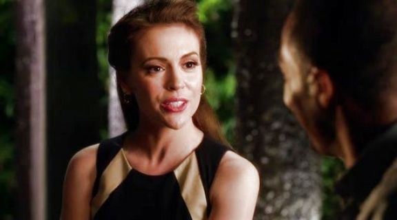 Savi Davis's Colorblock Leather-Trim Dress on Mistresses