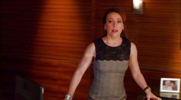 Savi Davis's Gray Combined Lace Dress on Mistresses