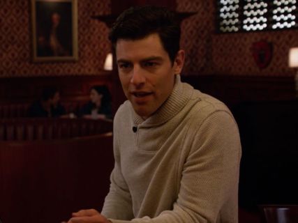 Schmidt 's Trevor Shawl Collar Pullover on New Girl