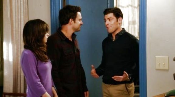 Schmidt 's V-Neck Wool Sweater on New Girl