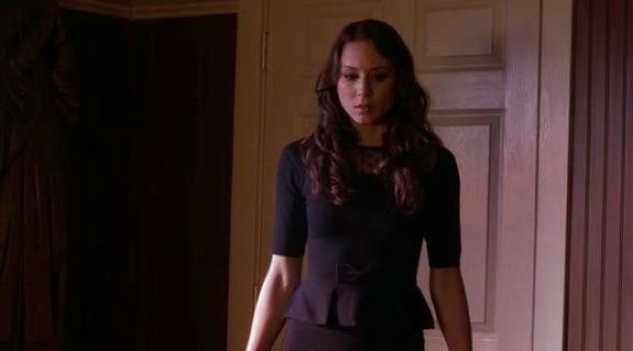 Spencer Hastings's Knit Peplum Dress on Pretty Little Liars