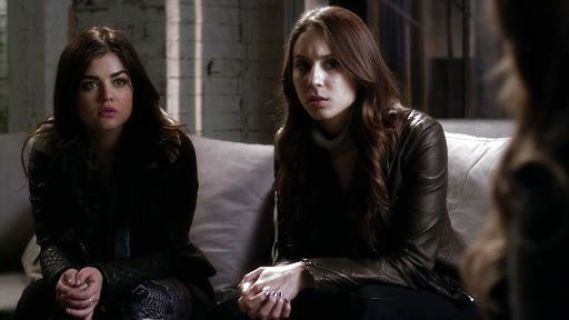 Spencer Hastings's Metallic Faux Leather Jacket on Pretty Little Liars