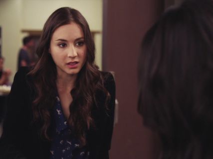 Spencer Hastings's Sleeveless Horse Print Top on Pretty Little Liars