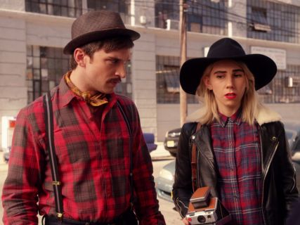 Sue Thomstein's Shearling Leather Jacket on Unbreakable Kimmy Schmidt