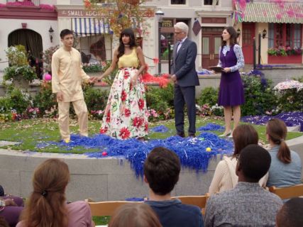 Tahani's Long Floral Skirt on The Good Place