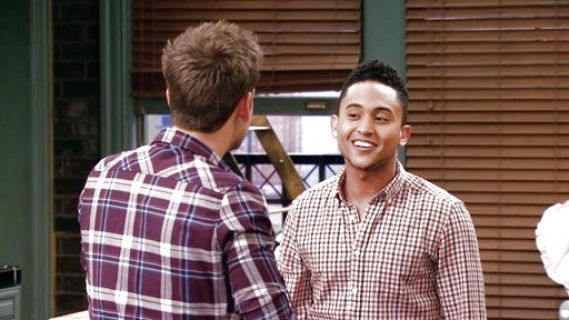 Tucker Dobbs's Tailored Slim-Fit Non-Iron Multi-Plaid Shirt on Baby Daddy