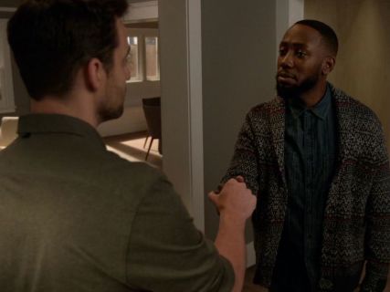 Winston Bishop's 'Anchorage' Fair Isle Shawl Collar Cardigan on New Girl
