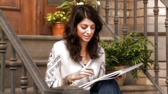 Zara Sandhu's Stitch Up Your Heart Peasant Top on Weird Loners