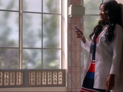 Zayday Williams's Stripe Knit Dress on Scream Queens