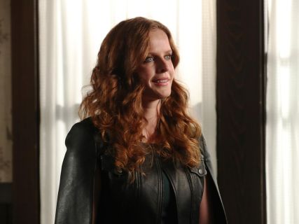 Zelena's Richie Cropped Faux Leather Cape on Once Upon A Time 