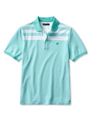 Signature Yoke-Stripe Piqué Polo