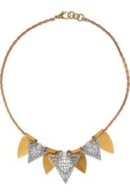Beach Break Fin Gold-Plated Diamanté Necklace