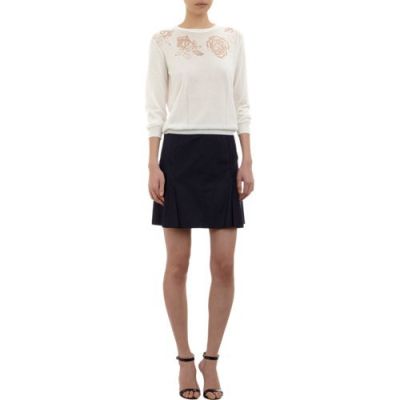 Floral Devoré Pullover Sweater