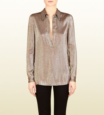 Metallic Liquid Lamé Tunic