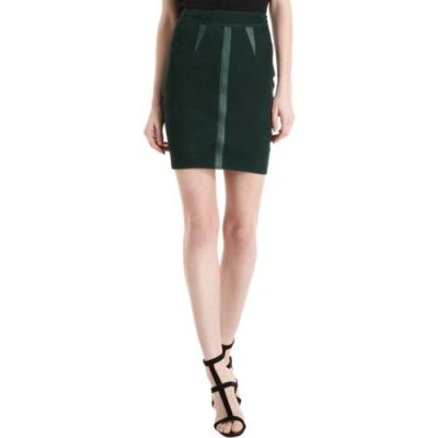 Seamed Appliqué Pencil Skirt
