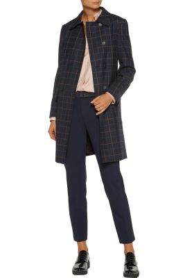 Abla checked twill coat