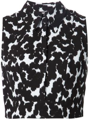 Abstract Print Cropped Top
