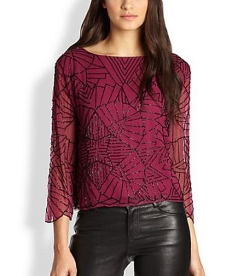 Adeline Embellished Chiffon Top