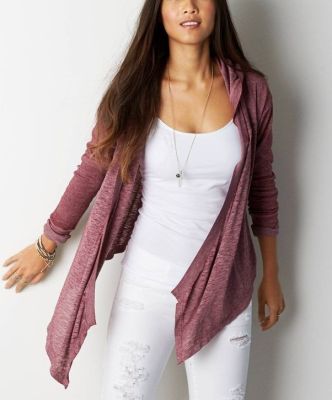 AEO Open Hooded Cardigan