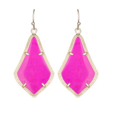 Alex Earrings, Magenta