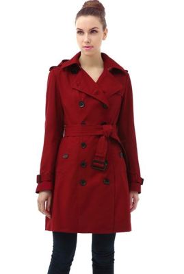 Alexa Classic Hooded Long Trench Coat