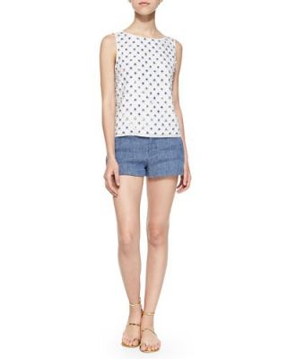 Ama Embellished Boat-Neck Tank