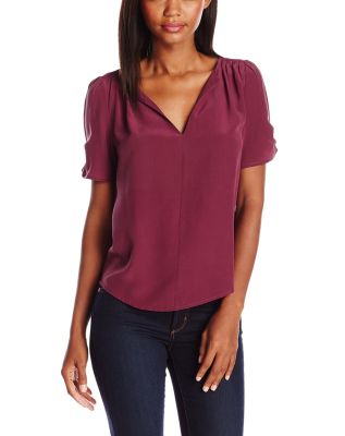 Amone Silk Short Sleeve Blouse