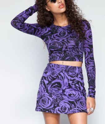 Annie Skirt in Rose Print