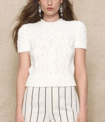 Aran Short-Sleeved Sweater