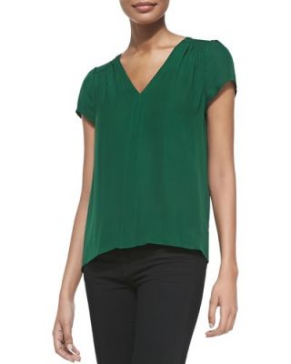 Arna Silk Short-Sleeve Top