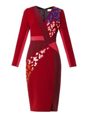 Aro embellished twist-front dress