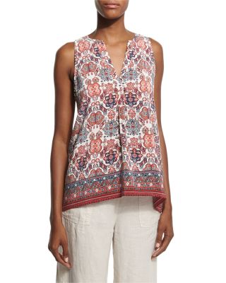 Aruna Folkloric-Print Sleeveless Top
