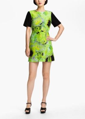 'Athena' Print Silk Blend Dress