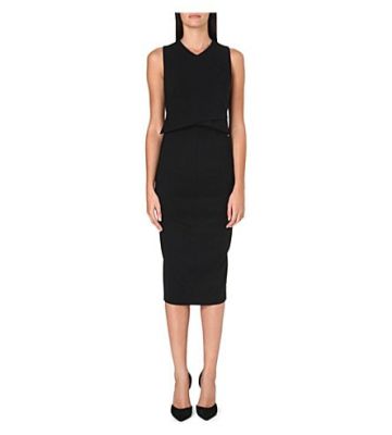 Avenue Panelled Stretch-Crepe Dress