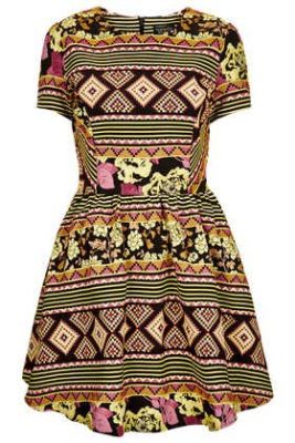 Aztec Jaquard Flippy Dress
