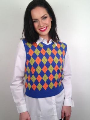 Baby Argyle Vest in Blue
