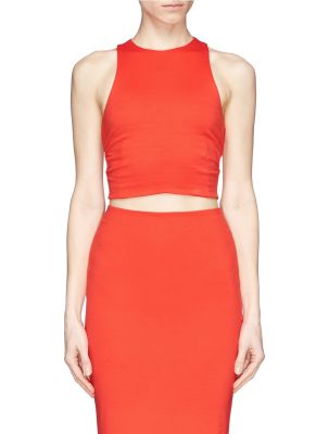 BANDEAU INTERIOR PONTE KNIT CROPPED TOP