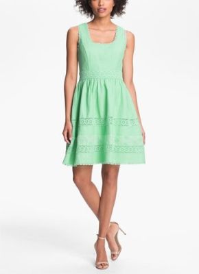 Basket Weave Fit & Flare Dress