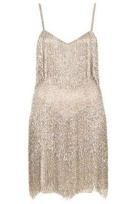 Beaded Fringe Tiered Dress