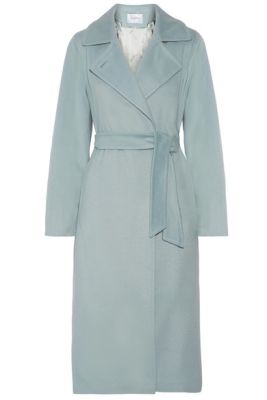 Belted camel hair coat