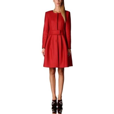 Belted Round Collar Coat