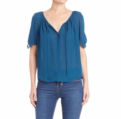Berkeley Pleated Silk Blouse