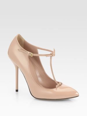Beverly Patent Leather T-Strap Pumps