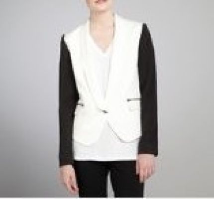 Black and white blazer