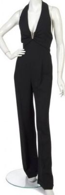 Black Crepe Halter Jumpsuit
