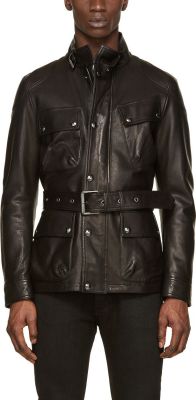 Black Leather Circuitmaster Jacket